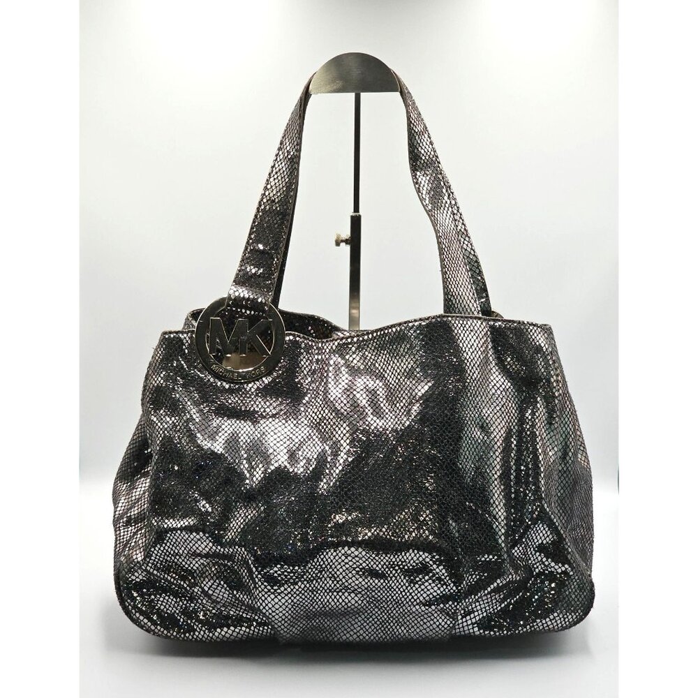 Michael Kors Women's Metallic Python-Embossed Tot… - image 4